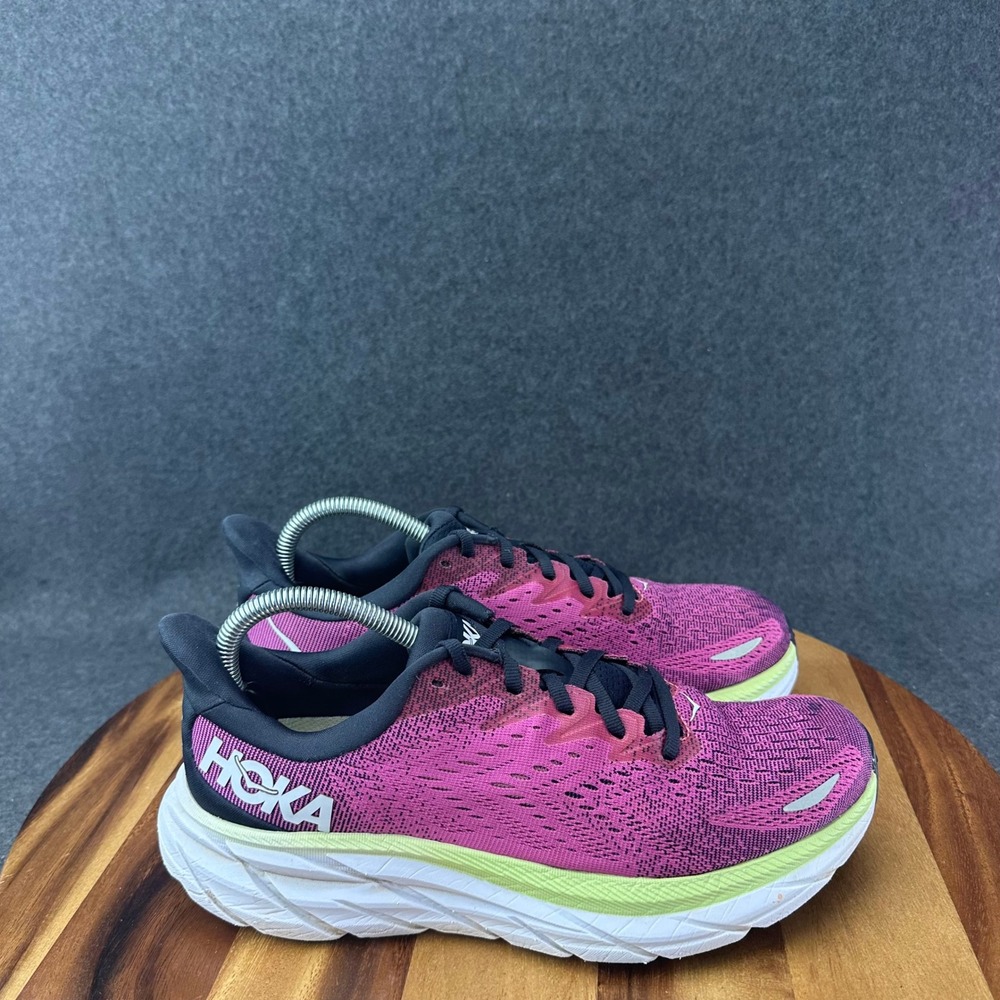 Hoka One One Clifton 8 Womens Sz 9B Running Shoes Ibis Rose Pink 1119394
